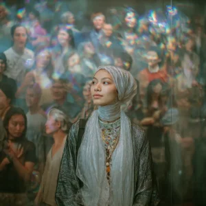 Ilustrasi konsep inklusivitas dalam produksi video berbasis AI